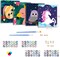 4 Pack Paint by Number for Kids Framed Canvas, Paint by Numbers for Kids Ages 4-8-12, DIY Paint by Numbers Kits Beginner, DIY Acrylic Oil Painting for Home Wall Decor (8x8inch)